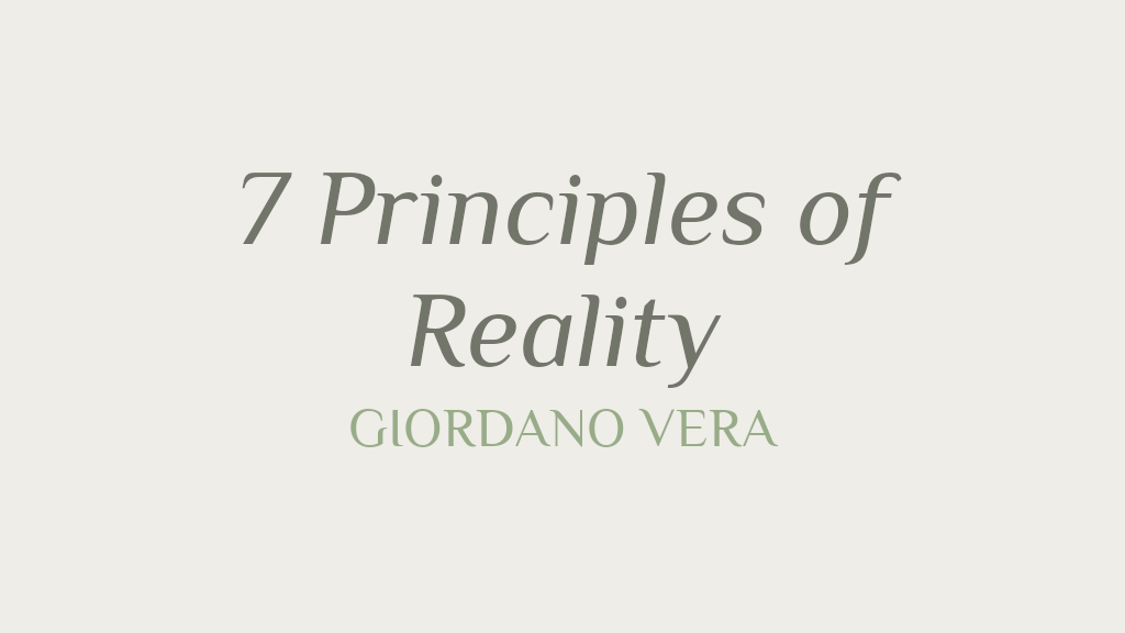 7 Principles of Reality - Cover Image